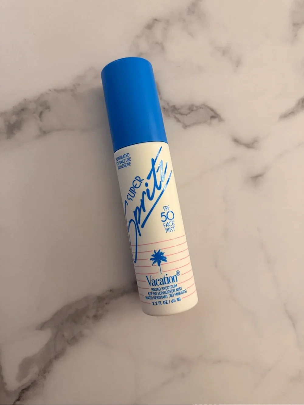 Super Spritz SPF 50 Face Mist — Blue/White NWOT